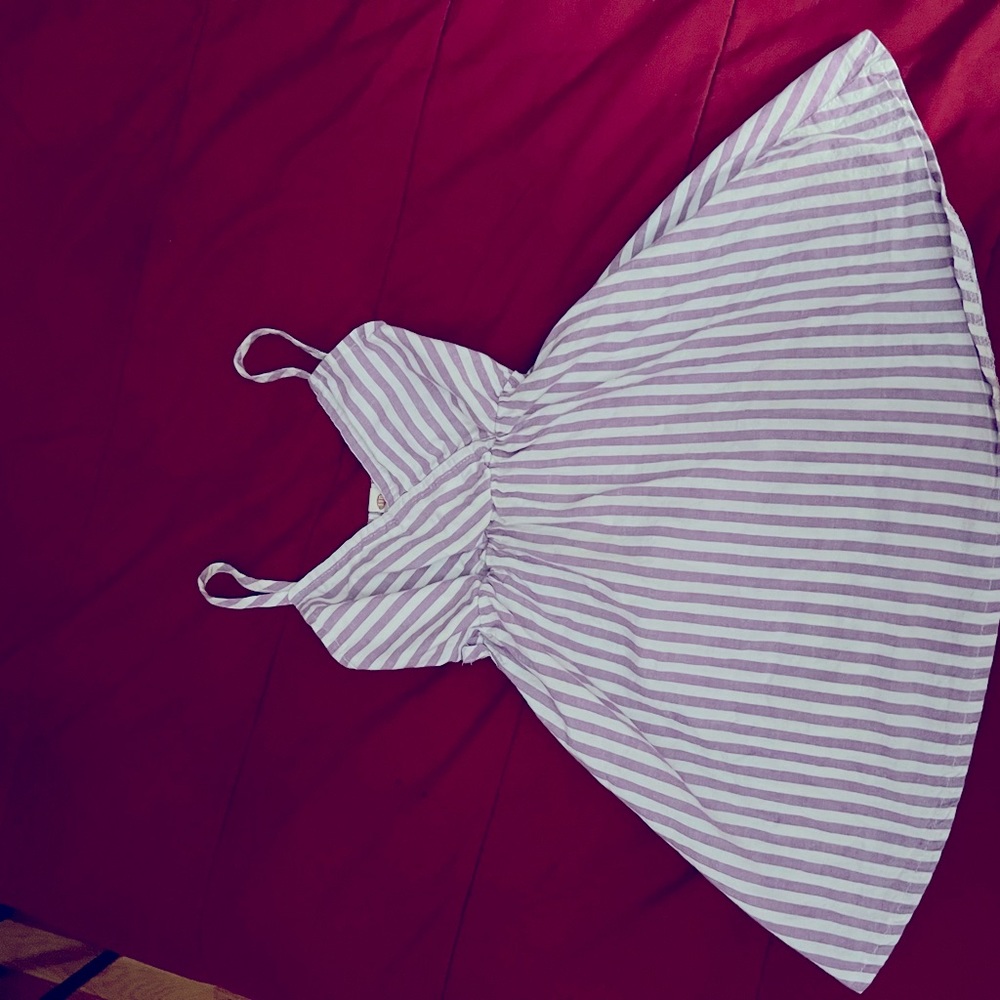 Toddler purple striped dress